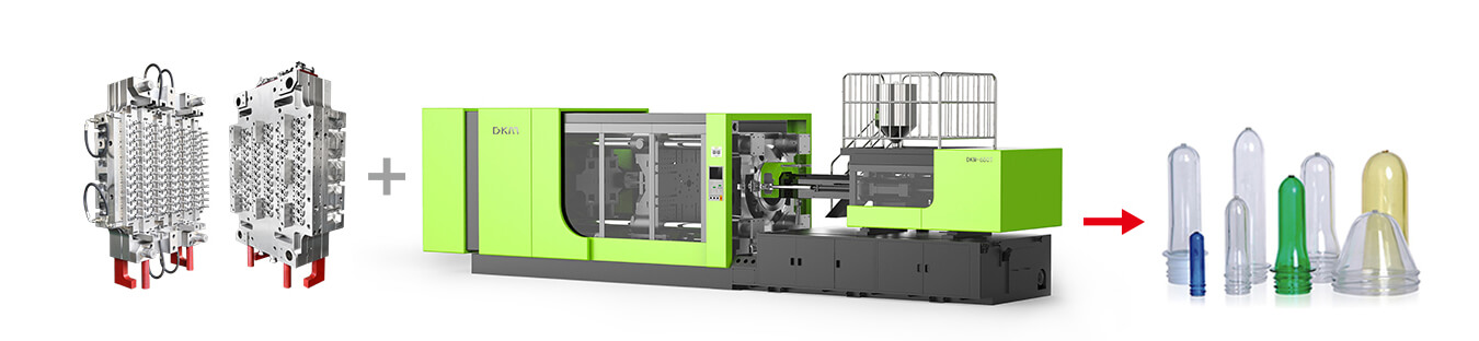 瓶胚注塑生产线示意图